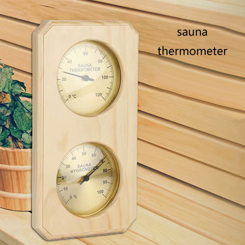 Sauna Temperature Thermometer Sauna Room Thermometer & Hygrometer Dual Display