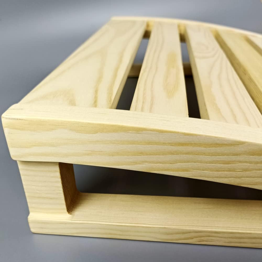 Wooden Sauna Headrest,Sauna Headrest Pillow,100% Natural Wood Neck Pillow Head Support for Sauna Room Sauna Supplies Accessories (Wood-Style-1)