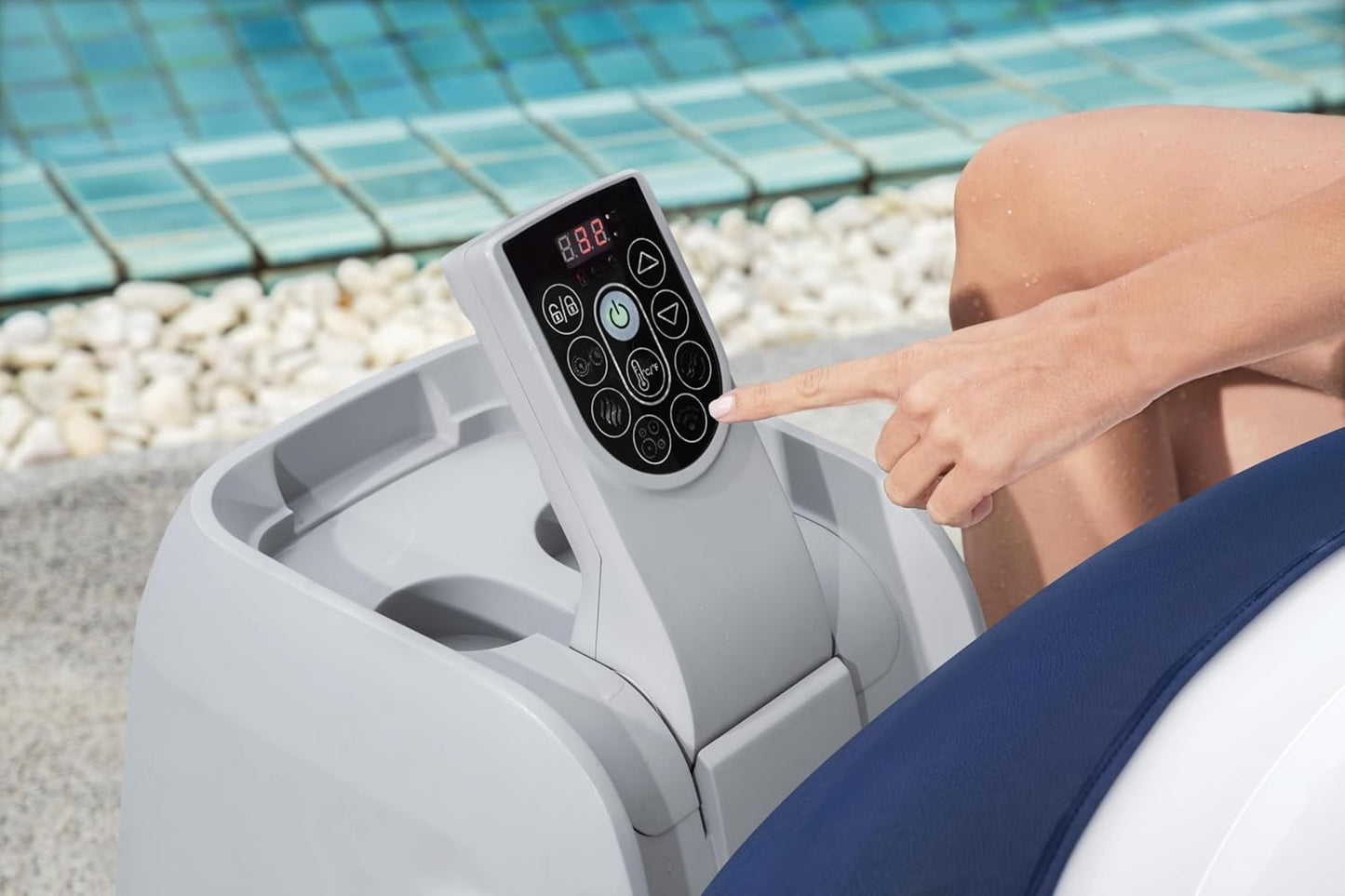 Saint Tropez Hot Tub with 120 Airjet Massage System with Floating LED Light. Includes Optional Wi-Fi Control with Alexa & Google Assistant. 4-6 Person, Exclusive to Amazon