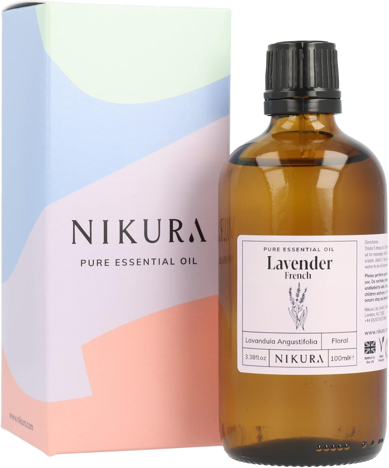French Lavender Essential Oil - 100Ml | Lavender Oil for Sleep, Aromatherapy, Diffusers for Home, Candle-Making, Bath, Anxiety, Massage, Hair, Skin | 100% Pure Natural Oils | Vegan & UK Made