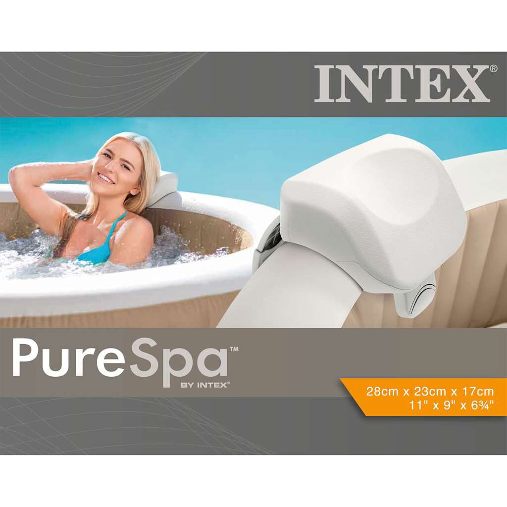 Premium Purespa Headrest White 28X23X17 Cm Foam