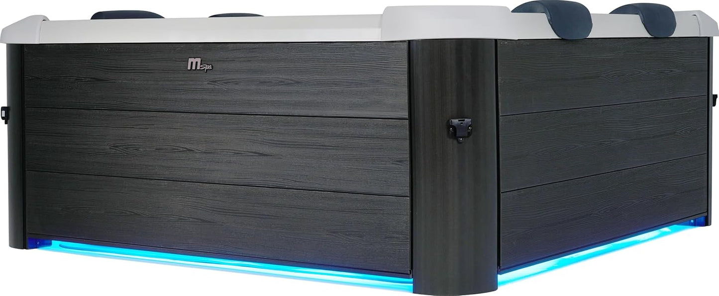 Oslo Hot Tub with Wi-Fi Control LED Lighting Hydrotherapy Jets and Cover Included - Portable Modular 13AMP Plug and Play