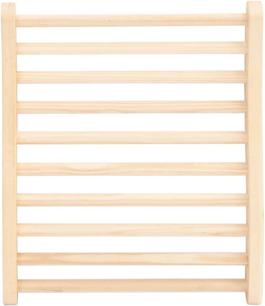 Solid Wood Pine S-Shape Sauna Backrest Wooden Bench
