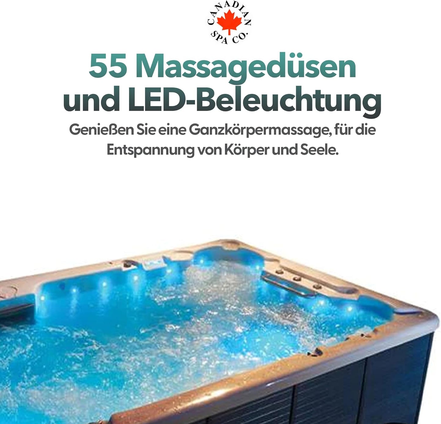 Kingston SF 7-Person Outdoor Hot Tub - Winter Ready with LED Lighting, Built-In Speaker System, Aromatherapy Feature, and Insulated Cover
