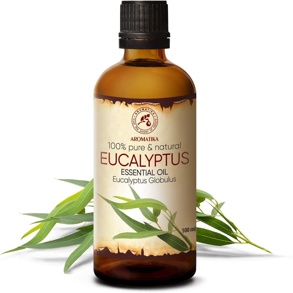 Eucalyptus Essential Oil 100Ml - Eucalyptus Globulus - 100% Pure & Natural Use for Tension Relief - Good Mood - Freshen Rooms - for Bath - Sauna - Scented Oils