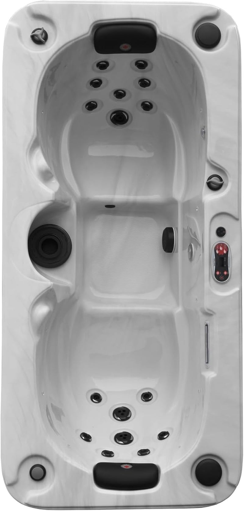 Yukon AI Hot Tub | 2-Person 17-Jet | 213 X 100 Cm Rectangular Plug & Play, with Cover, LED Lighting, Heating and 16 Hydrotherapy Massage Jets, Year-Round Use