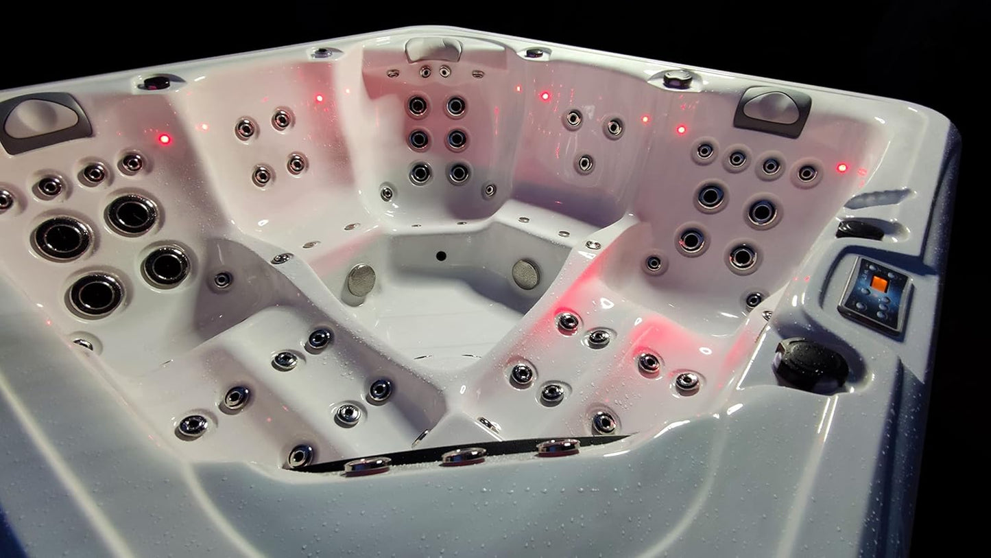 LAGOON 5 Seater Twin Lounger Hot Tub American Balboa with Bluetooth and Lights