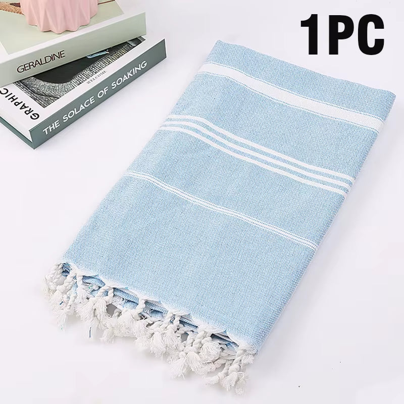 100X180Cm Turkish Sports Sauna Bath Towel with Tassel Soft Terry Cloth Adult Beach Extra Large Women Winter Scarf