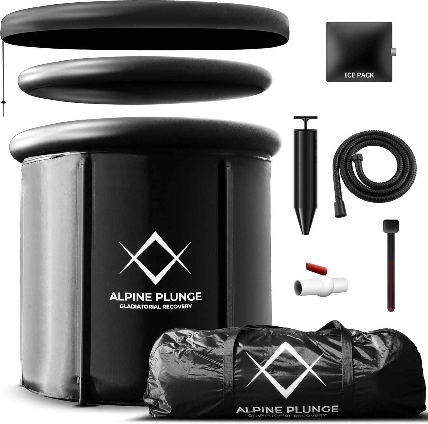 Alpine Plunge - the Ultimate Healing Ice Bath - Ice Recovery Tub - Cold Therapy for Faster Muscle Recovery and Enhanced Athletic Performance