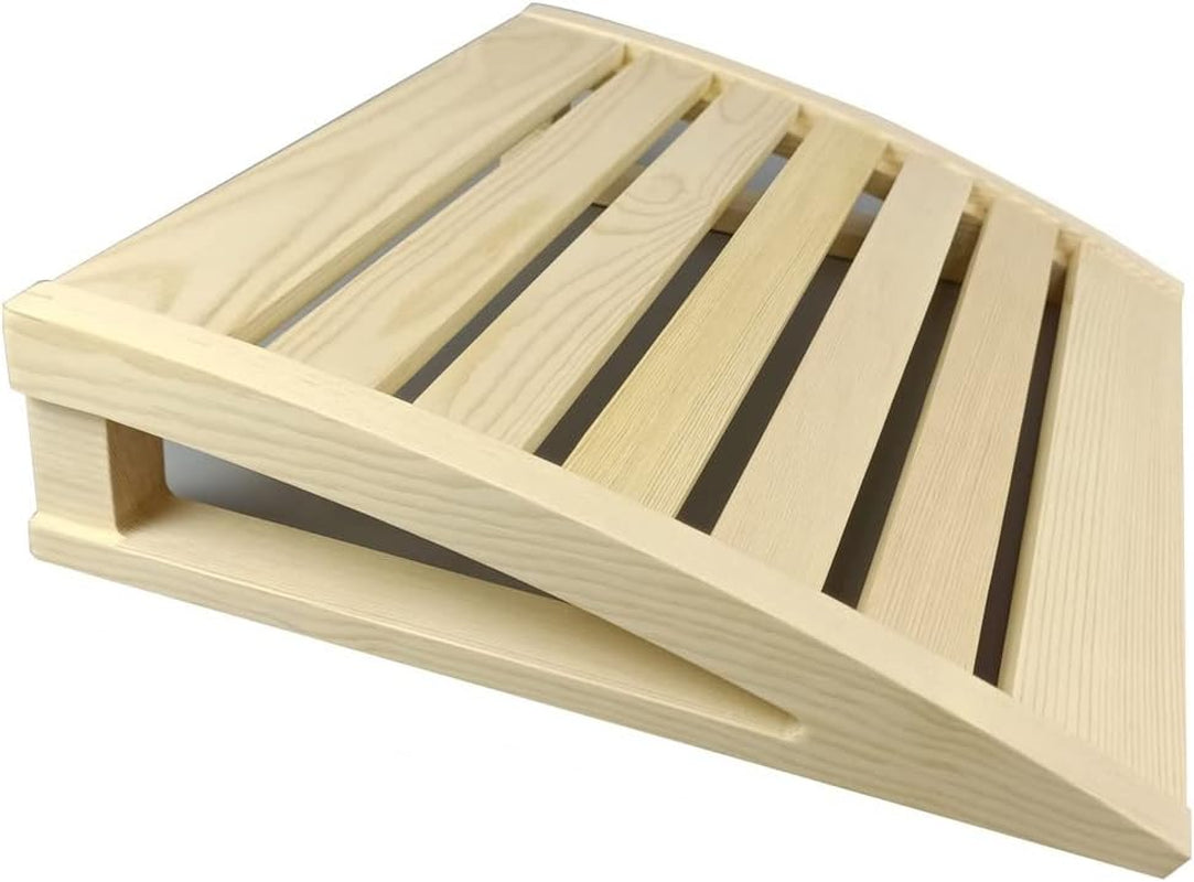 Wooden Sauna Headrest,Sauna Headrest Pillow,100% Natural Wood Neck Pillow Head Support for Sauna Room Sauna Supplies Accessories (Wood-Style-1)