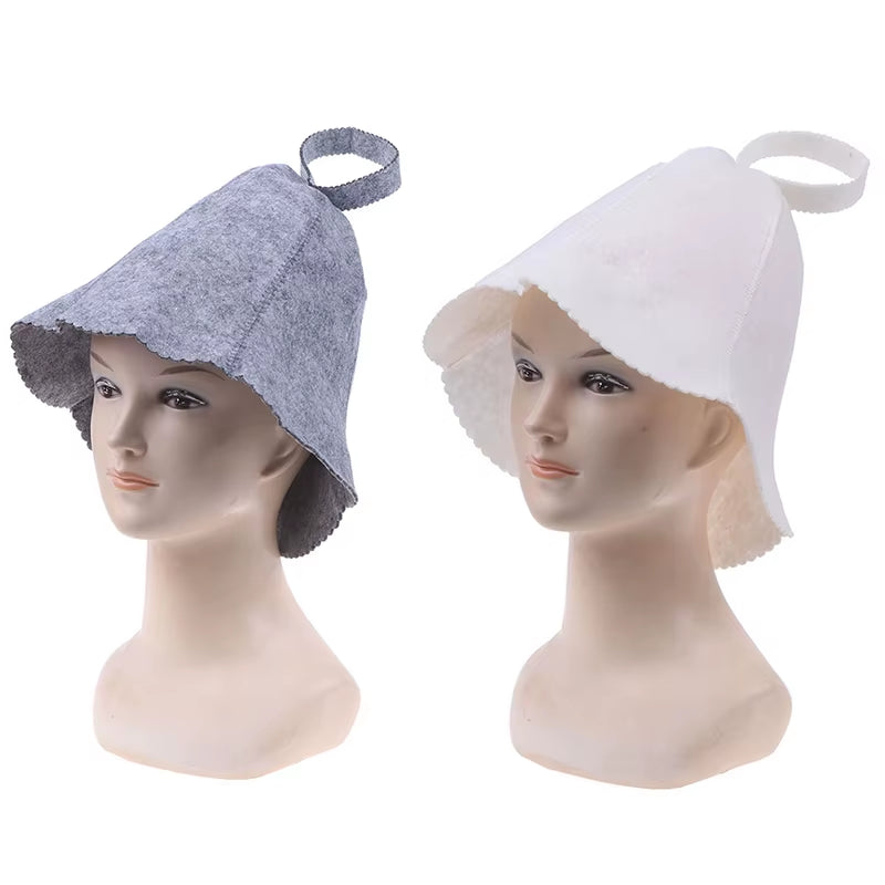 Felt Head Protection Bath anti Heat Free Size Russian Style Shower Cap Sauna Hat Bathroom Accessories Товары Для Ванны כובע רחצה