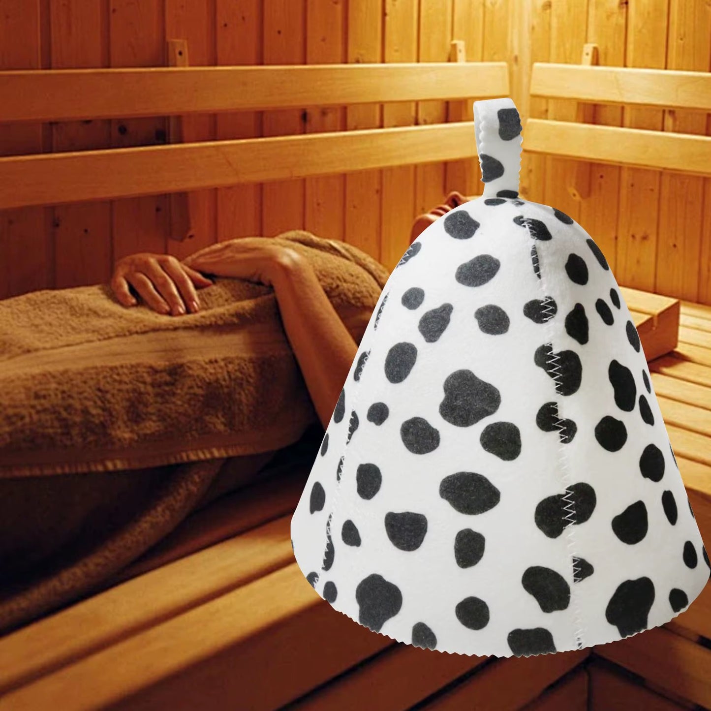 Russian Banya Cap Bath Accessories Water Absorption Felt Sauna Hat Vaporarium Hat for Bathroom Pool SPA Women Men Shower