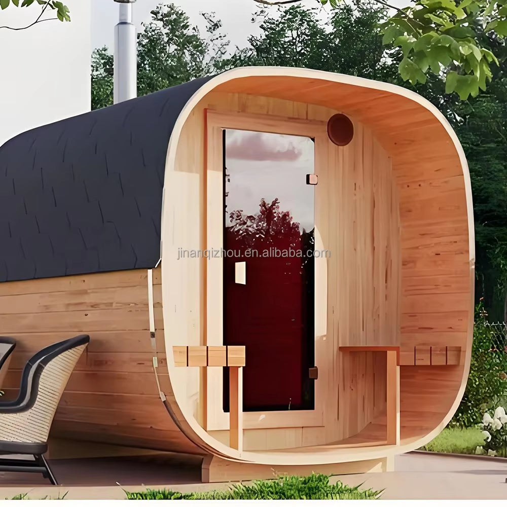 Canadian Cedar Wood Luxury Outdoor Steam Sauna 2-6 People Electric Sauna Wood Stove Sauna Hot Sale