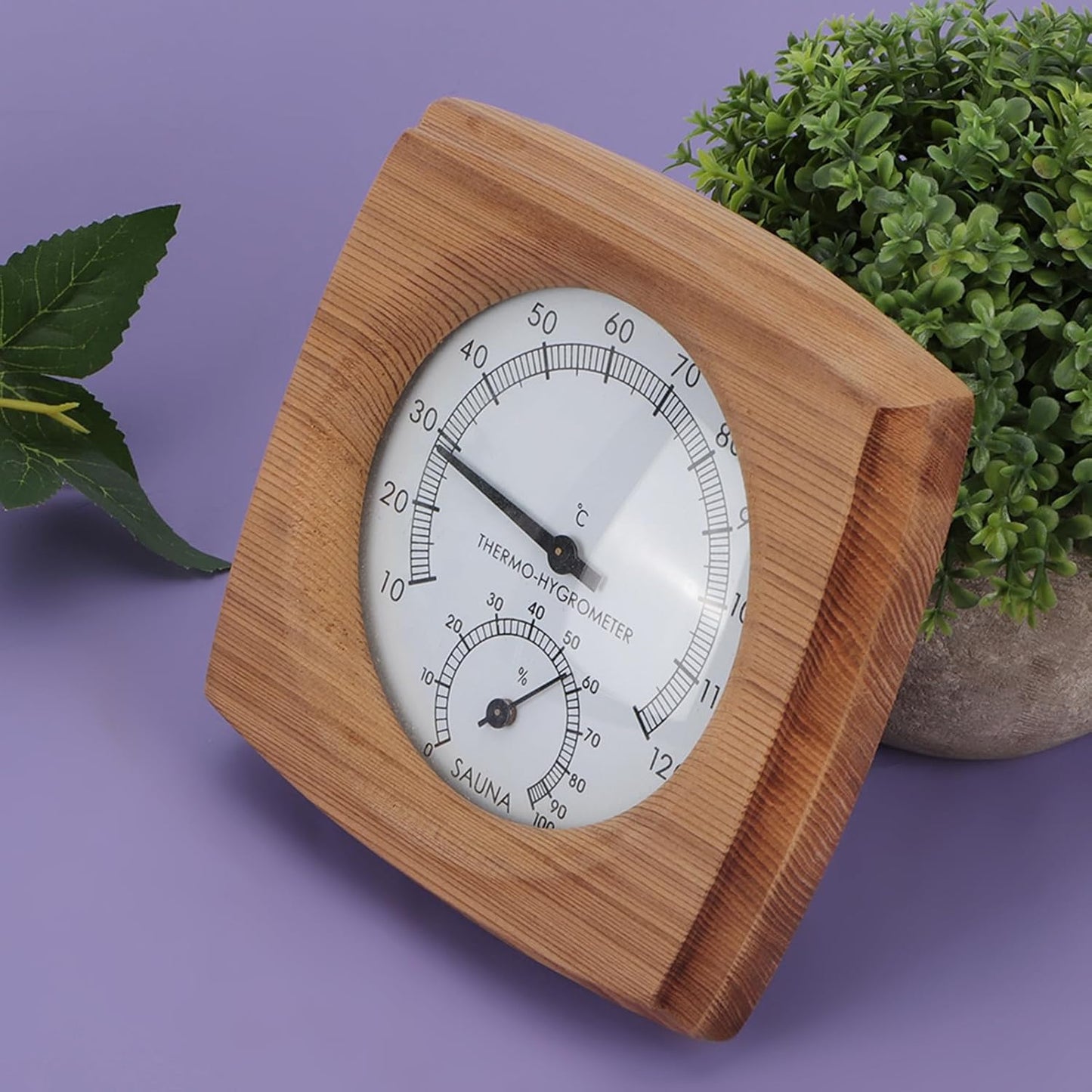 2-In-1 Sauna Room Thermometer, Sauna Thermometer and Hygrometer, Wooden Sauna Thermometer, Sauna Accessories, for Steam Room Sauna Room