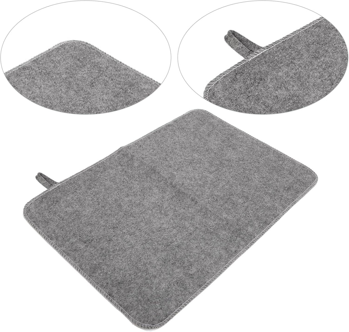 Felt Sauna Mat, Water Absorption, Heat Insulation, Durable Felt Material, Fine Stitches, Hanging, Sauna Accessory