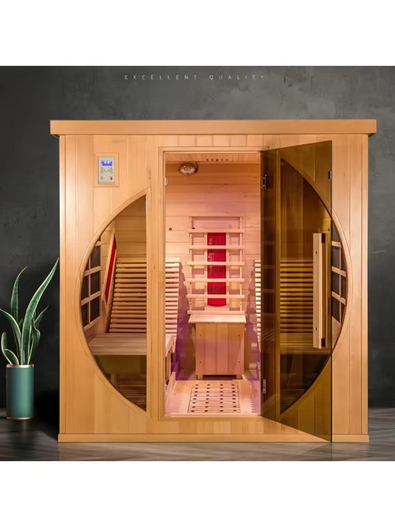 Luxury Home Solid Wood Lounge Chair 2 People near Infrared Sauna