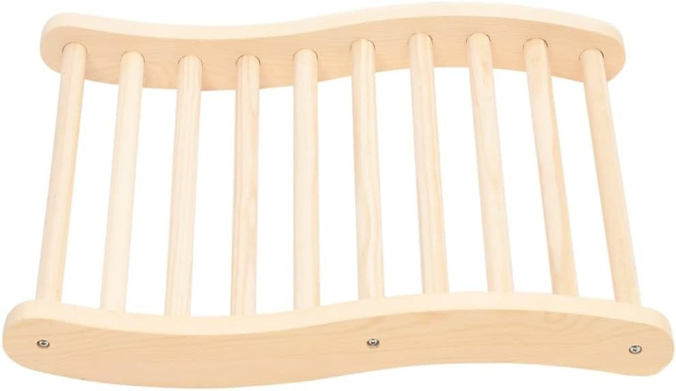Solid Wood Pine S-Shape Sauna Backrest Wooden Bench
