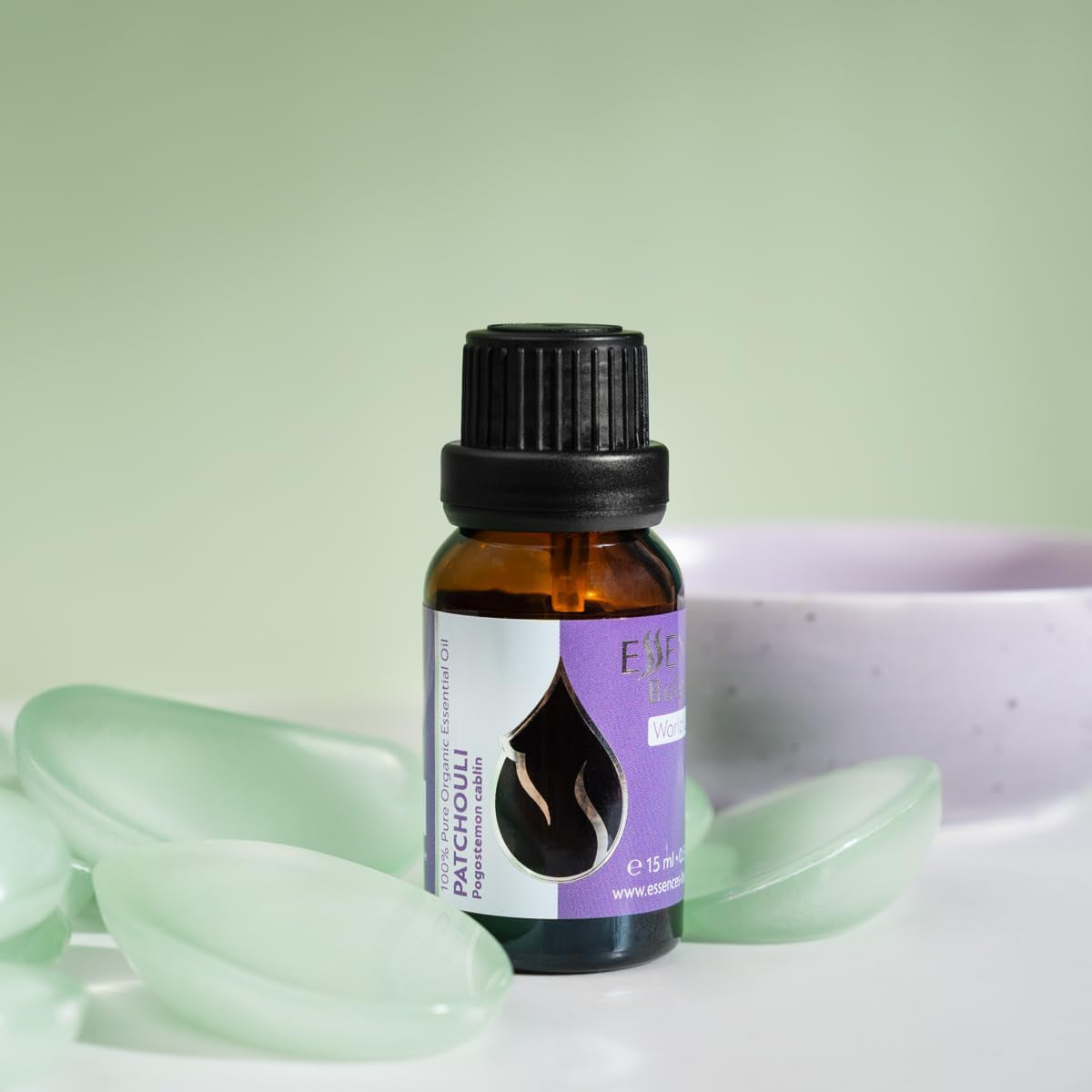 Organic Patchouli Essential Oil 15Ml Pogostemon Cablin - 100% Pure Natural Undiluted Therapeutic Grade for Aromatherapy Diffuser Sauna DIY Perfume Soap and Candle Making