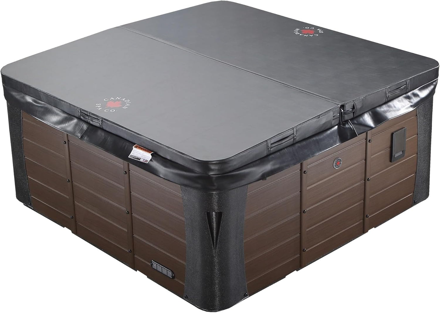 Erie AI Hot Tub | 6-Person 46-Jet | 213 X 213 Cm Square, with Cover, LED Lighting, Heating and 46 Hydrotherapy Massage Jets, Year-Round Use