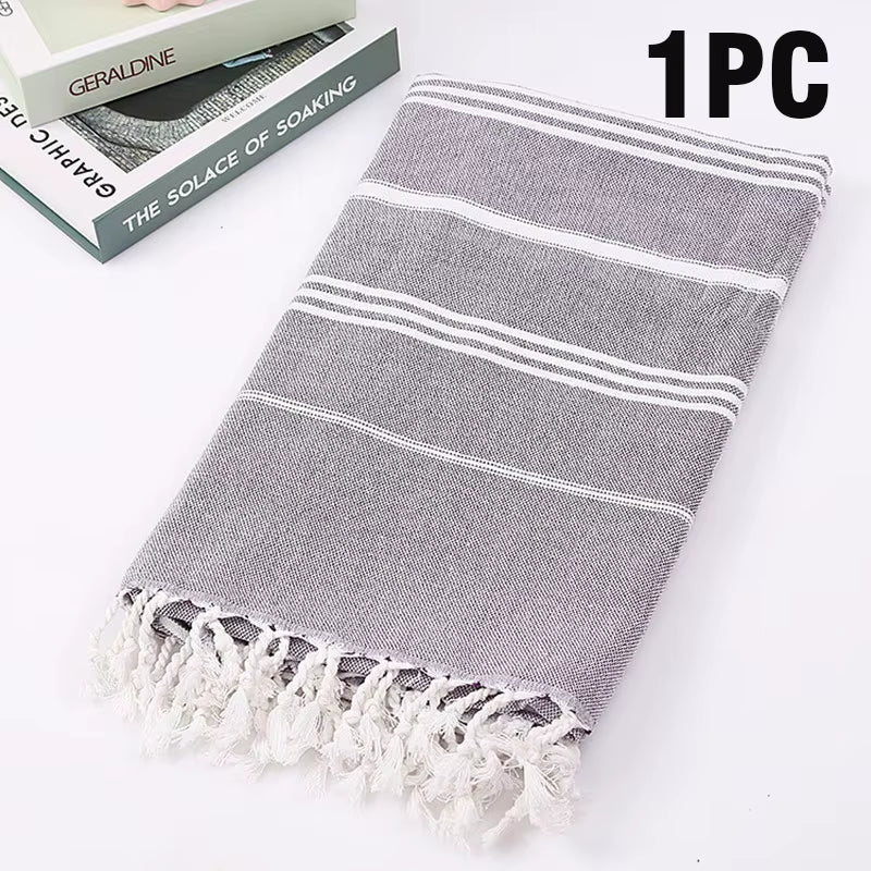 100X180Cm Turkish Sports Sauna Bath Towel with Tassel Soft Terry Cloth Adult Beach Extra Large Women Winter Scarf