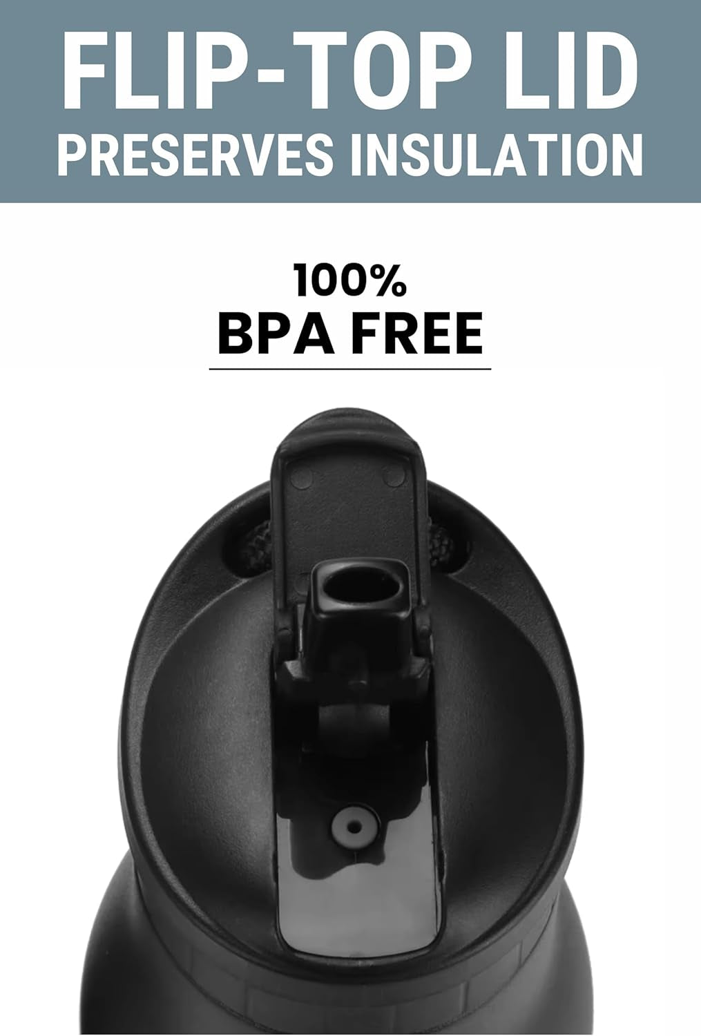 500 Ml Insulated Stainless Steel Gym/Sauna Bottle with Straw – Heat-Proof, Bpa-Free, Double-Wall Vacuum Flask, Heat-Resistant Grip – Black