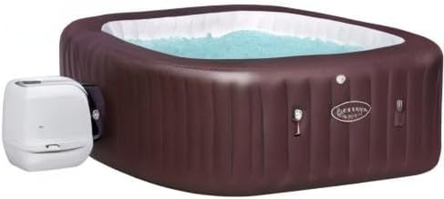 Maldives Luxury Hot Tub, 8 Hydrojet Pro Massage System Inflatable Spa with LED Lights, Foot Massager and Freeze Shield Technology, 5-7 Person