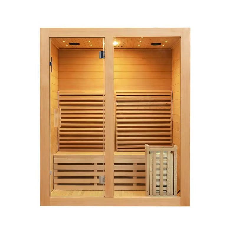 Sell Indoor Wooden Steam Sauna Room 3 People Traditional Wet Steam Sauna Room High-Quality Household Leisure Sauna