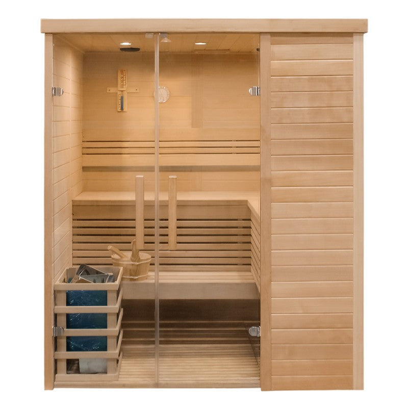 3 Person Traditional Canadian Hemlock Sauna (80 x 160 x 204cm)