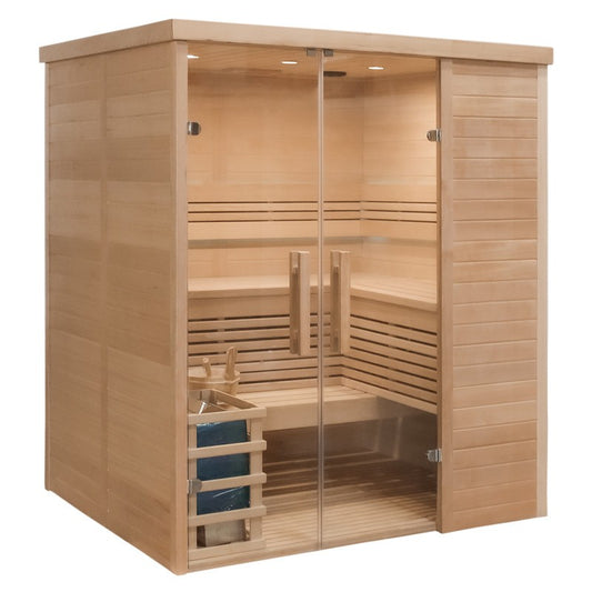 3 Person Traditional Canadian Hemlock Sauna (80 x 160 x 204cm)