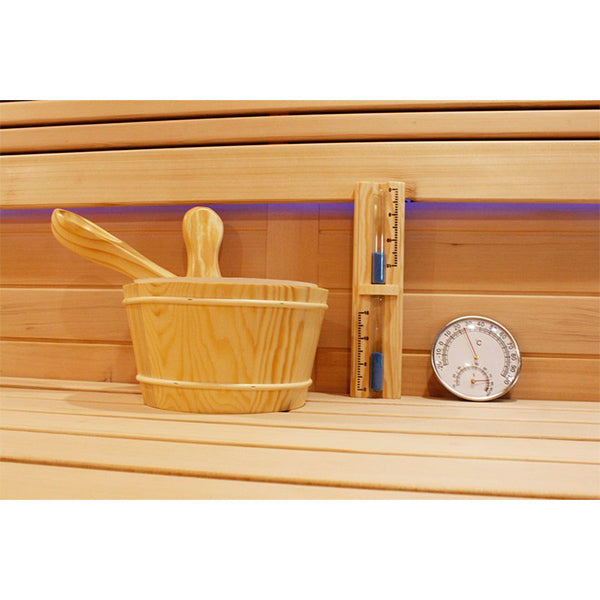 3 Person Traditional Canadian Hemlock Sauna (80 x 160 x 204cm)