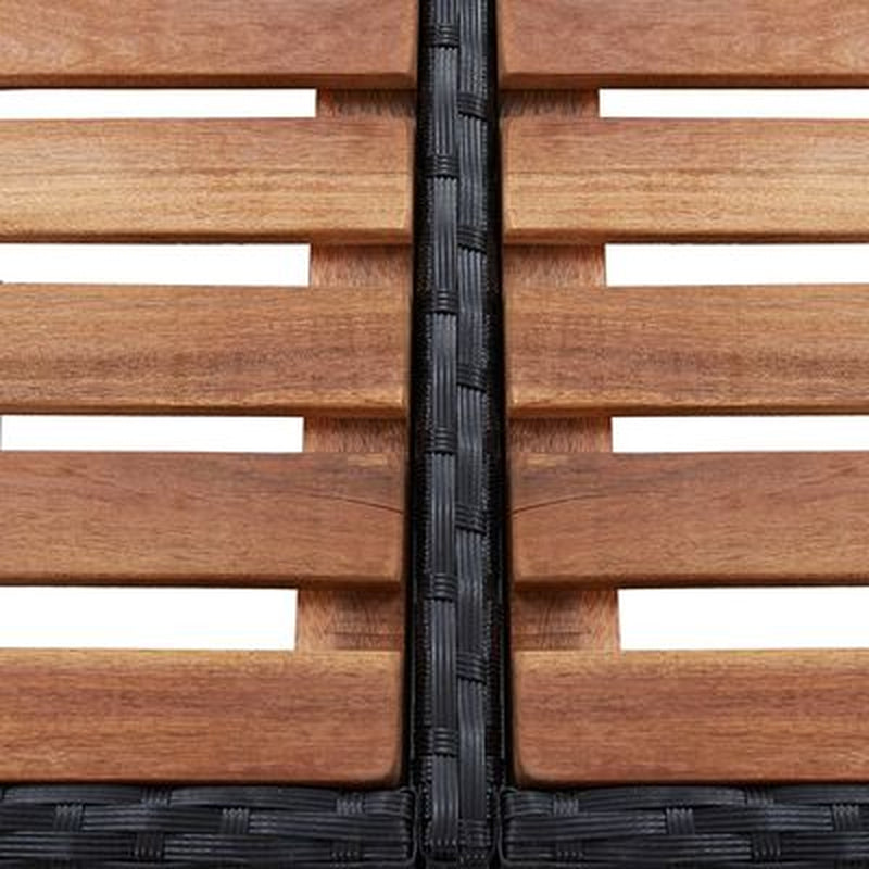Square Spa Surround Black 268 X 268 X 55 Cm Poly Rattan