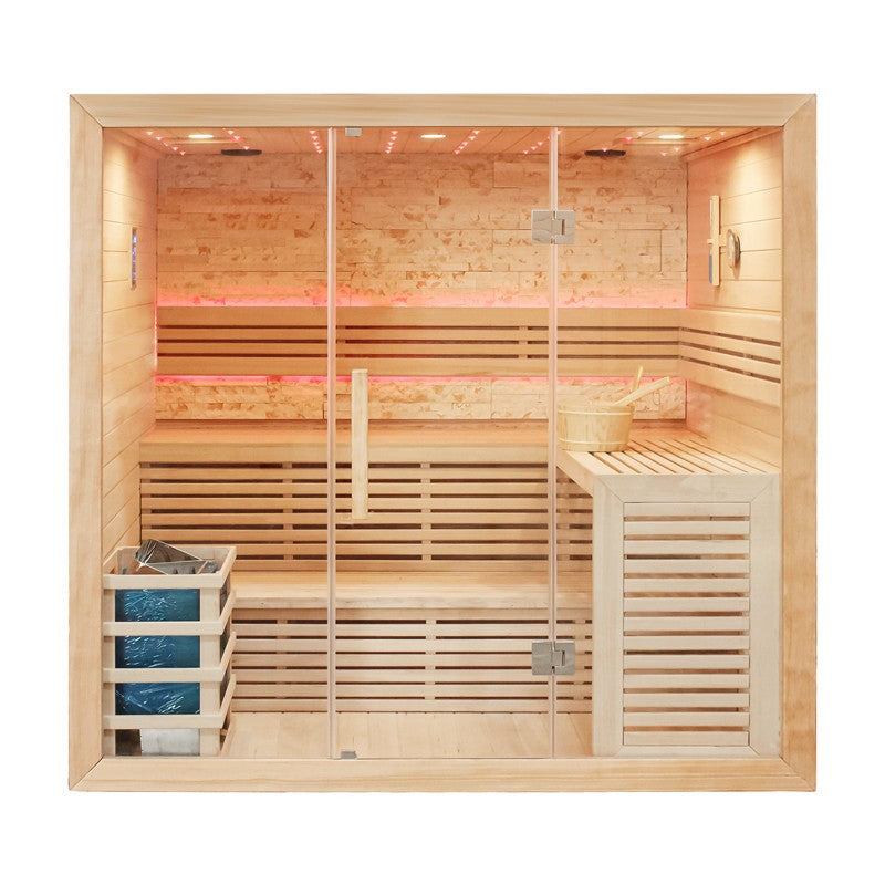 5-6 Person Traditional Canadian Hemlock Sauna (200 x 170 x 190cm)