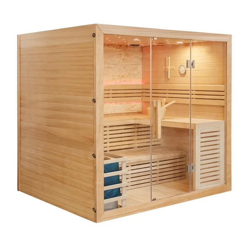 5-6 Person Traditional Canadian Hemlock Sauna (200 x 170 x 190cm)