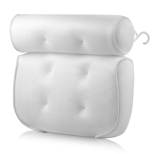Bath Pillow for Bathtub Support Neck,Head and Back with Non-Slip Suction Cups Air Mesh Bathtub Pillow