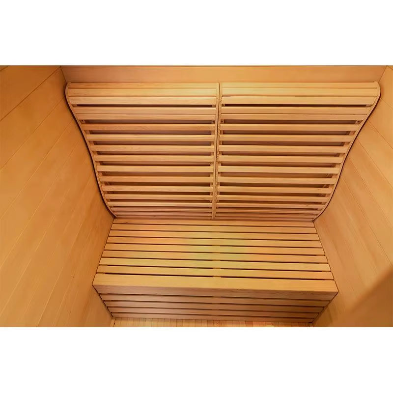 Canadian Hemlock Solid Wood Sauna Wooden Steam Sauna Traditional Sauna High-Quality Indoor Recreation and Relaxation Sauna
